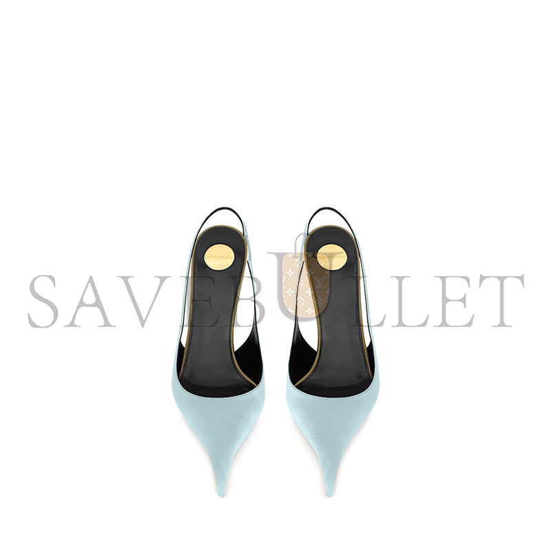 YSL DEROCHE SLINGBACK PUMPS IN SATIN CREPE 8591049QNAG4707